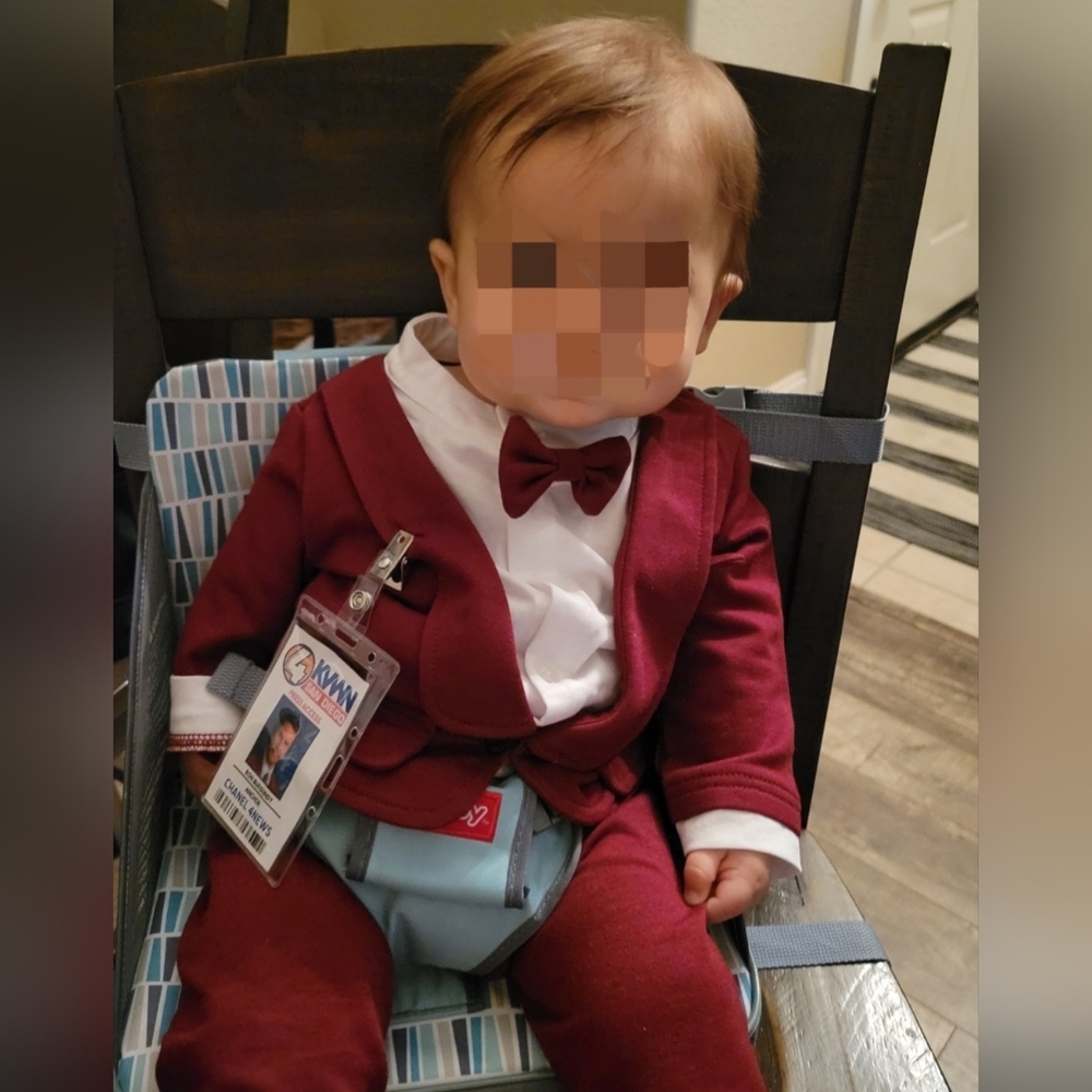 Halloween Costume As Ron Burgandy From "Anchorman" Size (9-12mths)